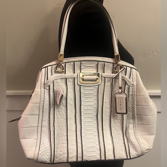Coach Handbags - Rare Find- NWT Coach Madison Domed Satchel in Exotic Stripe Leather
